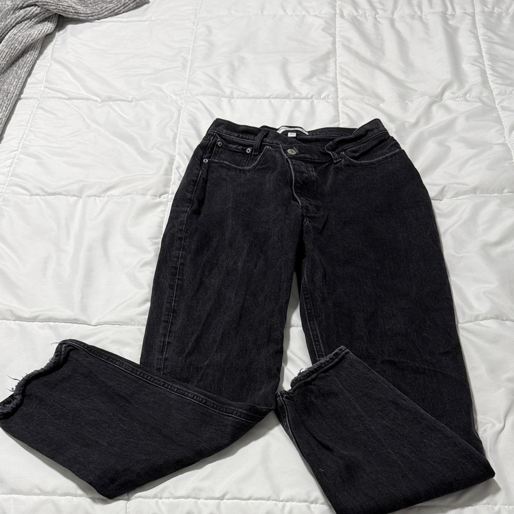 Abercrombie & Fitch Women's Straight Leg Jeans - Black